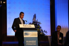 Dr Patricios addressing the 5th International Conference in Concussion in Sport, Berlin, October 2016
